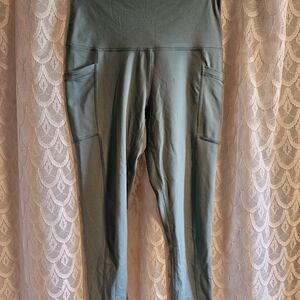 90 Degree By Reflex Teal Crop Tights